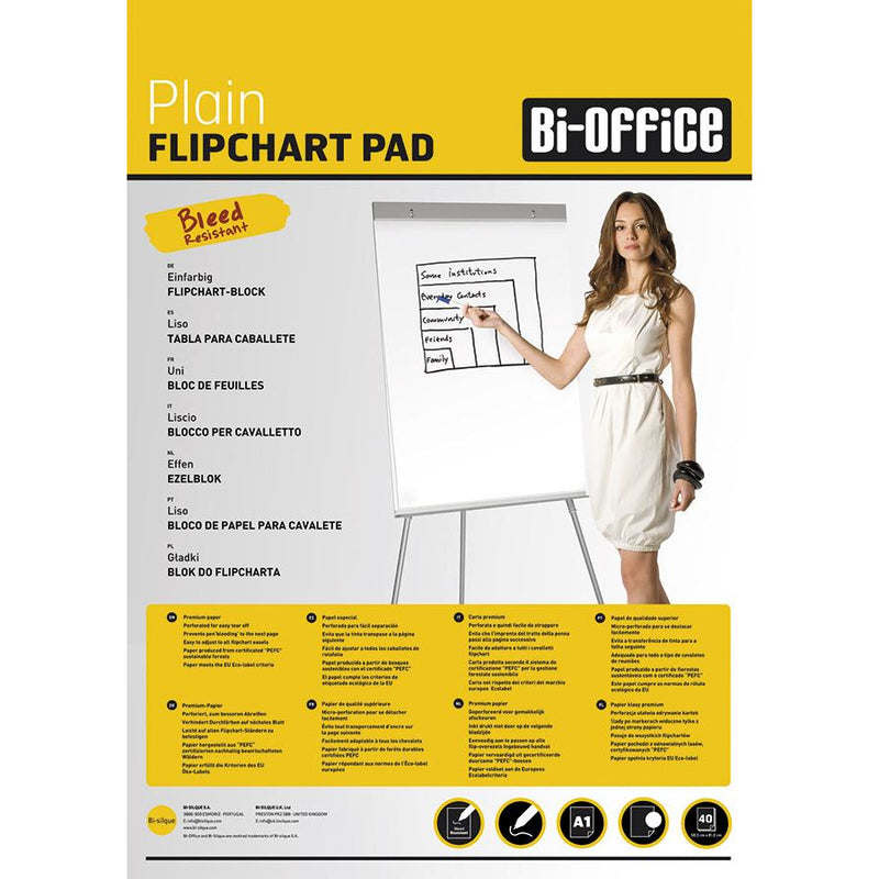Bi-Office Plain Flipchart Pads
