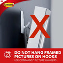 3M Small Metallic Silver Command 4 Hooks & 5 Strips Up to 225g