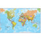 Bi-Office World Map Board - 90x120cm