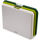 Joseph Joseph Nest Plastic Cutting Set with Storage Stand 3 Different Sized Boards, Large - Green/Grey