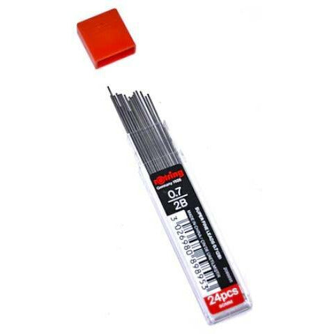 Rotring Value Pack 2B Super Fine 0.7 Leads Refill - Pack of 24 / Box of 12 packs