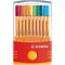 طقم أقلام ماركر رفيعة ستابيلو فاين لاينر ٠،٤ ملم سعة ٢٠ لون 