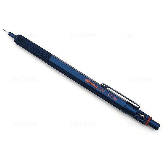 قلم رصاص ميكانيكي كباس ٠،٥ملم روترنغ ٦٠٠ جسم معدني أزرق للرسم الهندسي