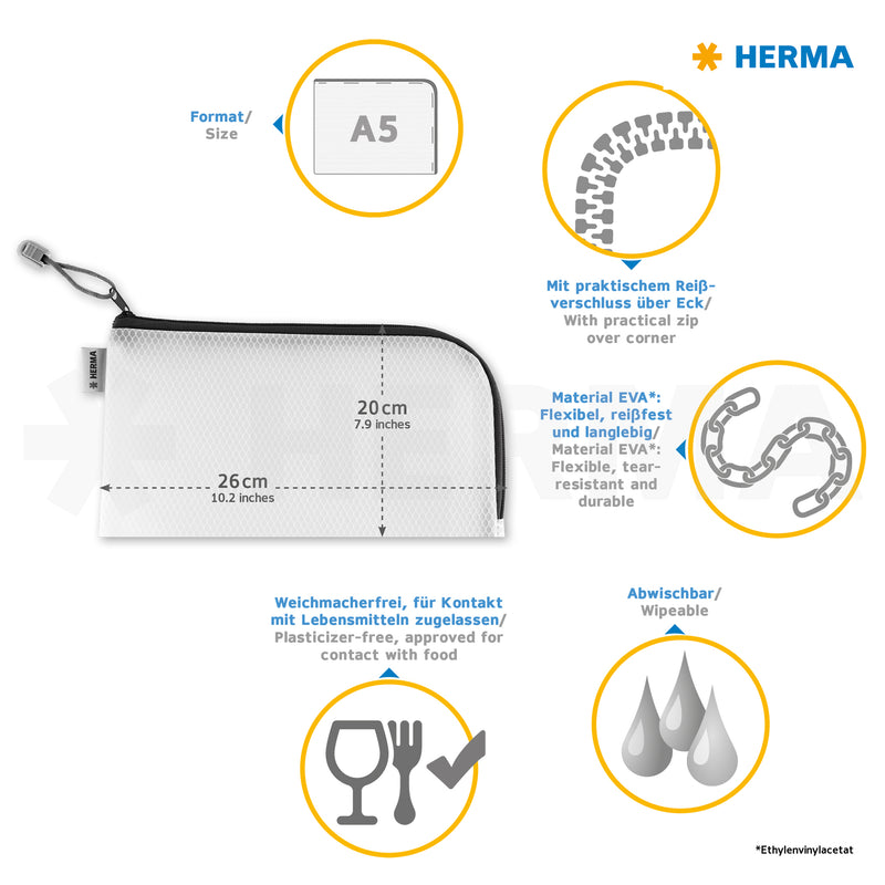 Herma Universal Zipper Bag A5+