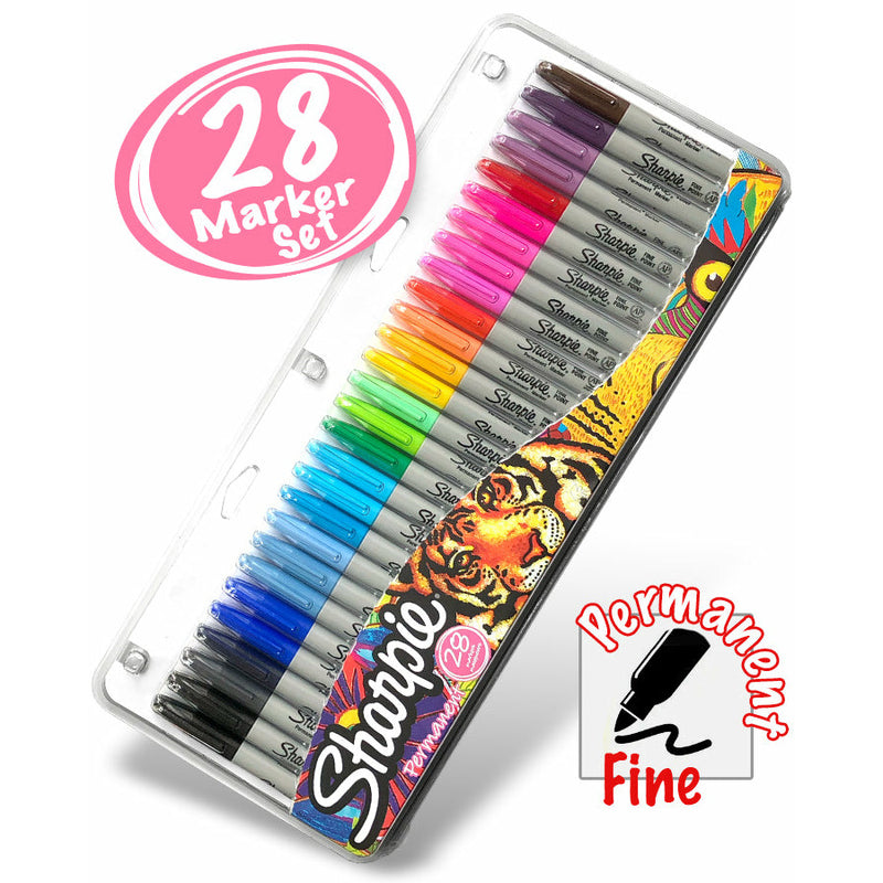 Sharpie 28 Fine Permanent Markers - Pack of 28 – Istiklal Library