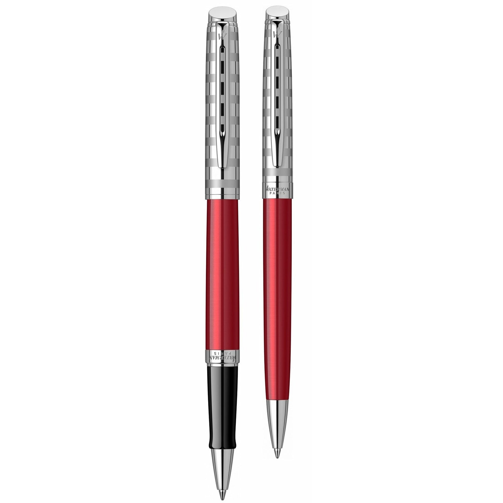 Waterman Hemisphere Deluxe Marine Red Rollerball & Ballpoint Pen Set - French Riviera Collection