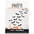 Unique Party Halloween Bats Wall Decoration Kit - Pack of 24