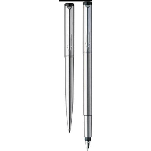 Parker Vector CT Stainless Steel Fountain & Ballpoint Pen Set