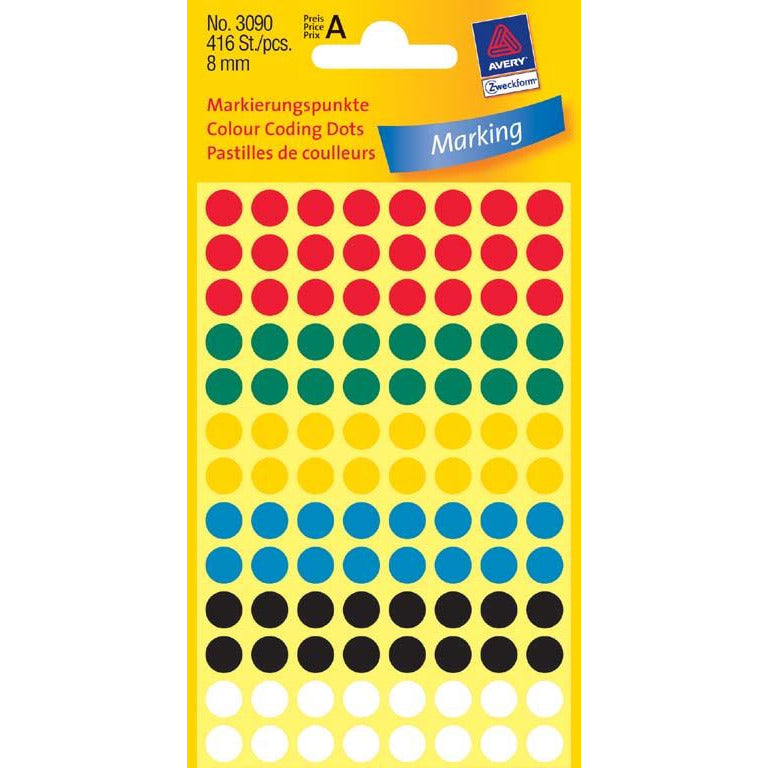 Zweckform Color Coding Dots Assorted Colors  - Pack