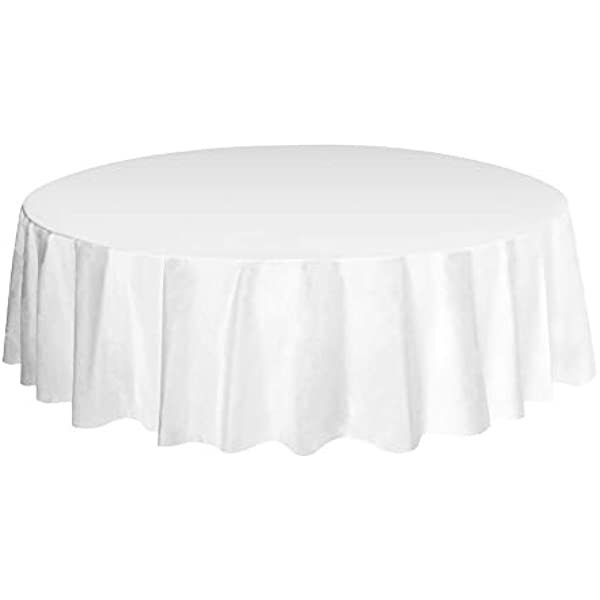 Unique Plastic Table Cover Solid Colors Round - Diameter 2.13 M