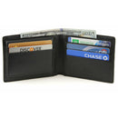 Buxton Genuine Leather Credit Card Billfold with RFID Lining Wallet - Black