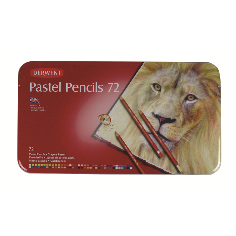 Derwent Pastel Pencils Drawing & Writing Ideal For Blending & Colouring Professional Quality - Tin Set