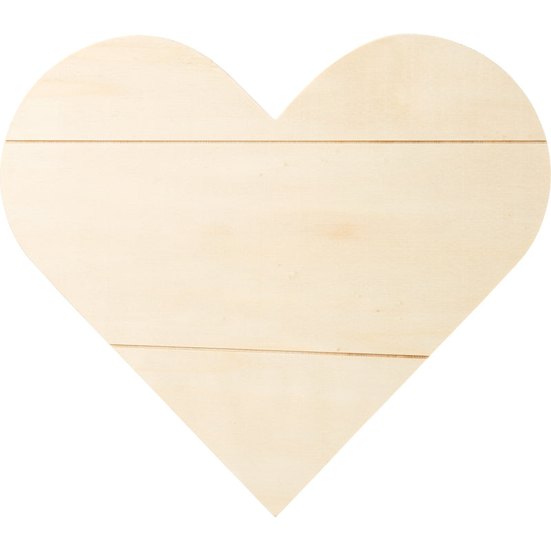 Plaid Crafts Wood Unpainted Plaques Heart Sign 30x26cm