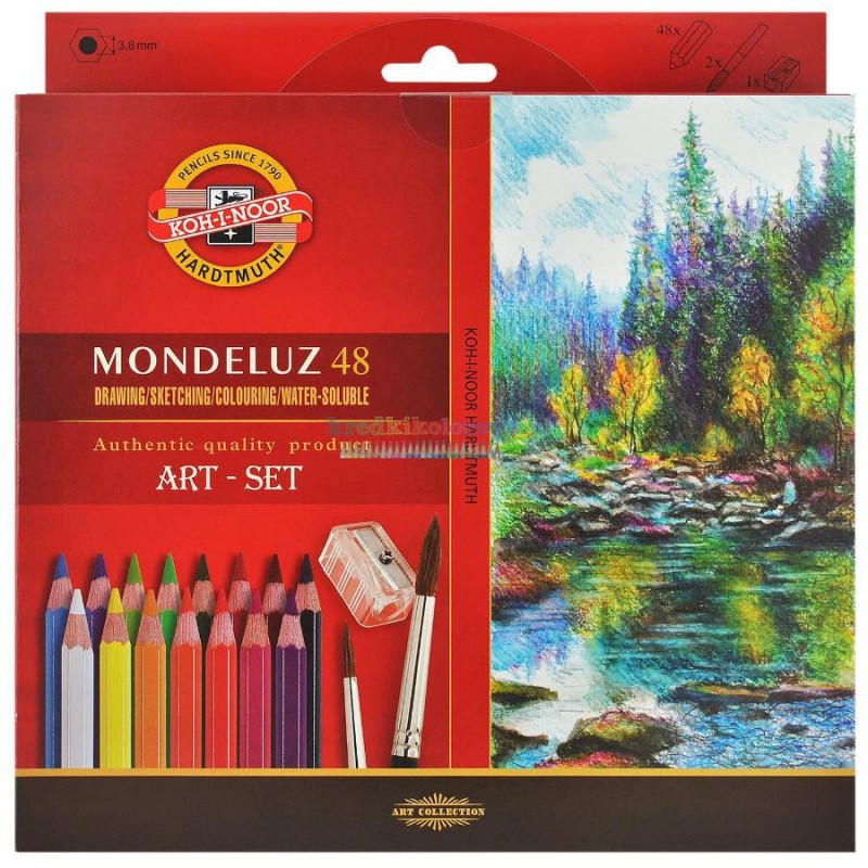 KOH-I-NOOR Mondeluz Aquarell Watercolor Pencils Set of 48