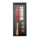 Sealing Wax Set With 3 Stamp Shapes and 4 Wicks