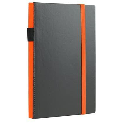 Notes & Dabbles Flynn Lined Notebook Journal Grey Hard Cover with Pen Loop -  A4