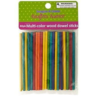 Kole Colored 4" Dowel Sticks / Pack of 40