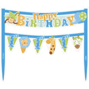 Unique 1st Birthday Banner Cake Topper
