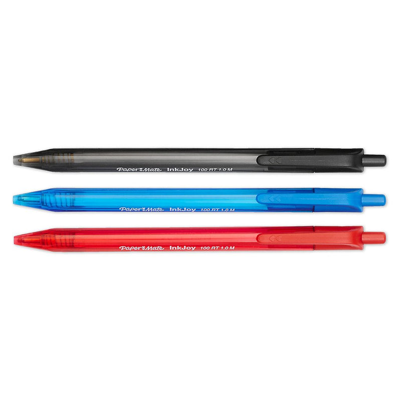 Paper Mate InkJoy 100RT Retractable Ballpoint Pens, Medium Point