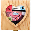 مجسمات خشبية حرف يدوية صندوق مع برواز قلب ١٣×١٣×٧ سم بلييد