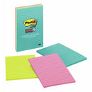 3M Post-it® Lined Sticky Notes 4"x6" - Pack of 3 Colored