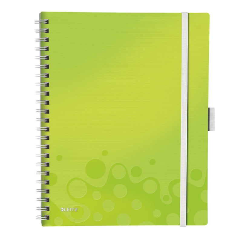 Leitz Spiral Notebook Squared Grid 90 Sheets PP Cover A4