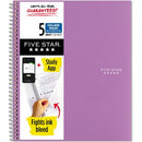 Mead Five Star 5 Subject College Ruled 200 Sheets Spiral Notebook - A4