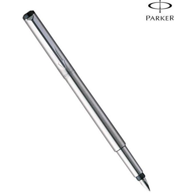 Parker Vector Stainless Steel Chrome Trim Fountain Pen