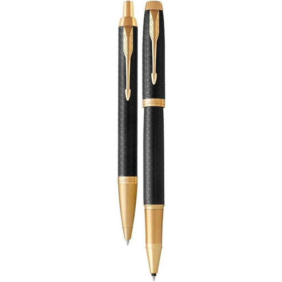 Parker IM Premium Black GT Rollerball & Ballpoint Pen Set