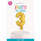 Unique Party Gold Mini-Number Balloon Cake Topper 12.7cm  - Pack of 1