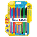 قلم حبر جاف مع غطاء خط متوسط ١،٠ ملم  بيبرميت انك جوي ملون  سعة ٨ + ٢ مجانا