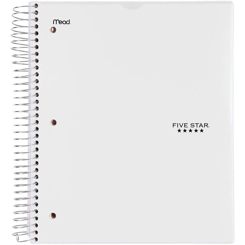 Mead Five Star 5 Subject Customizable College Ruled 200 Sheets Spiral Notebook - A4