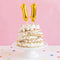 Unique Party Gold Mini-Number Balloon Cake Topper 12.7cm  - Pack of 1