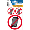 ملصقات ليبل تحذير ممنوع أستخدام الهواتف الجوالة مقاوم للعوامل الجوية سعة ٣
