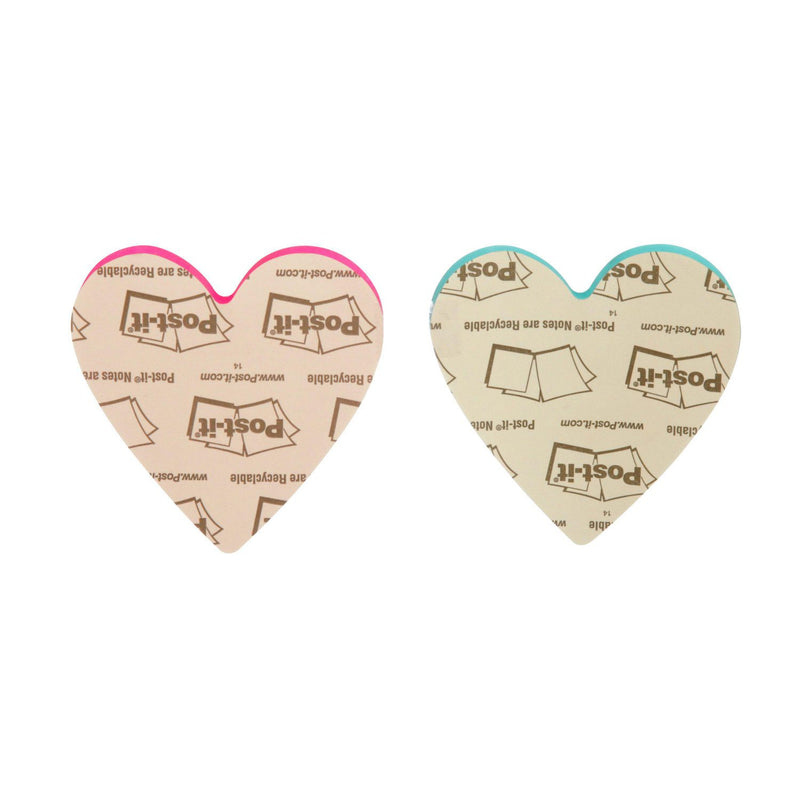 3M Post-it® 2.6 x2.6" Heart Shaped - Pack of 2