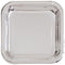 Unique Party Shiny Metallic Square Lunch Plates 23x23cm - pack of 8