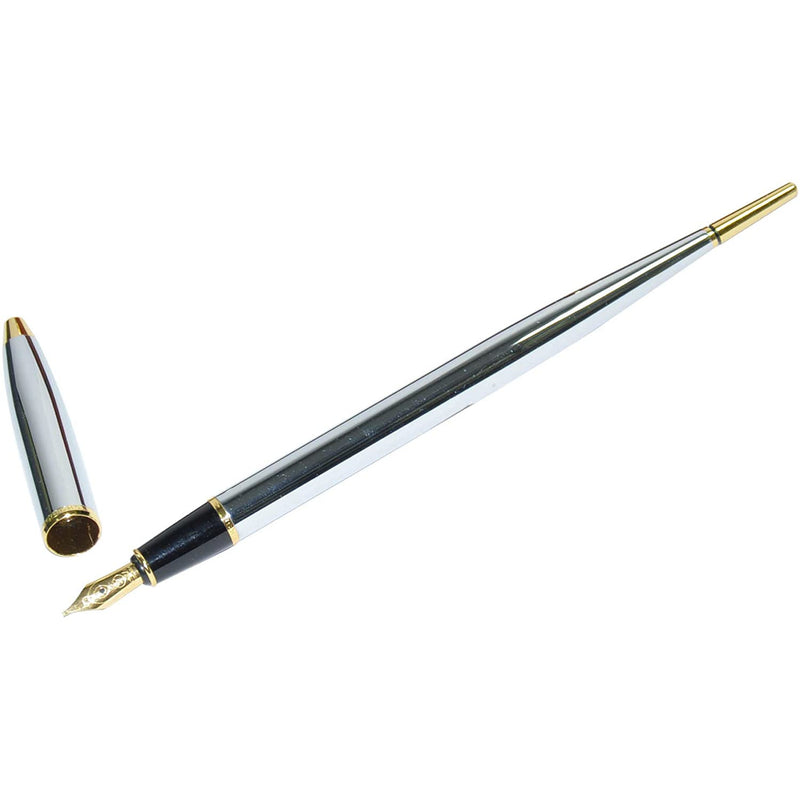 حاملة أقلام مكتب مزدوجة خشبية جوزي مط مع أطراف مذهبة