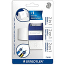 Staedtler Latex & PVC Free Eraser with Twin Blades Sharpener Combo