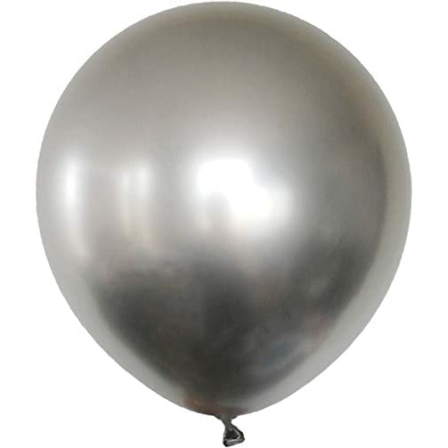 Unique Party Metallic Silver 12" Balloons - Pack of 10