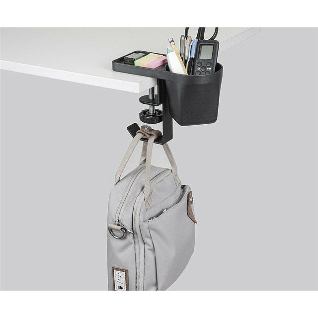Aidata Clamp-ON Cup & Stationery Holder with Hanger Hook