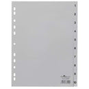 Durable 1-10 Dividers Grey -A4