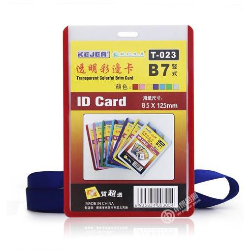 Kejea Transparent Red Brim ID Card Sleeve B7
