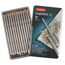Derwent Graphitint Tinted Graphite Drawing Pencils Watersoluble Professional Quality - Tin Set