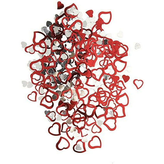 Unique Party Foil Confetti Hearts - 14g
