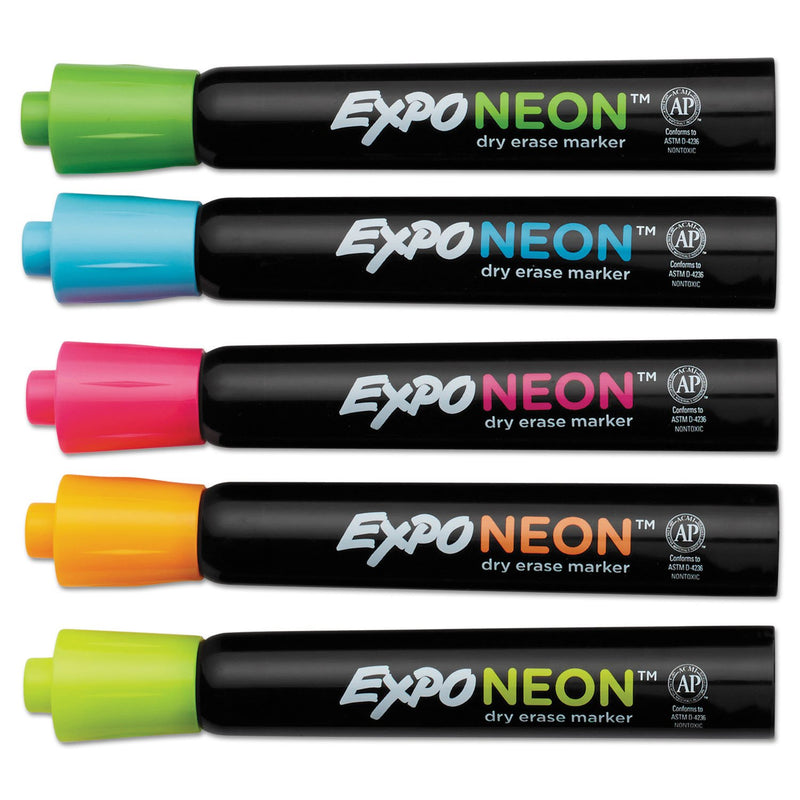Expo Neon Window Dry Erase Markers Set - Pack of 5