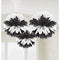 Amscan Black & White Fluffy Decorations - Pack of 3