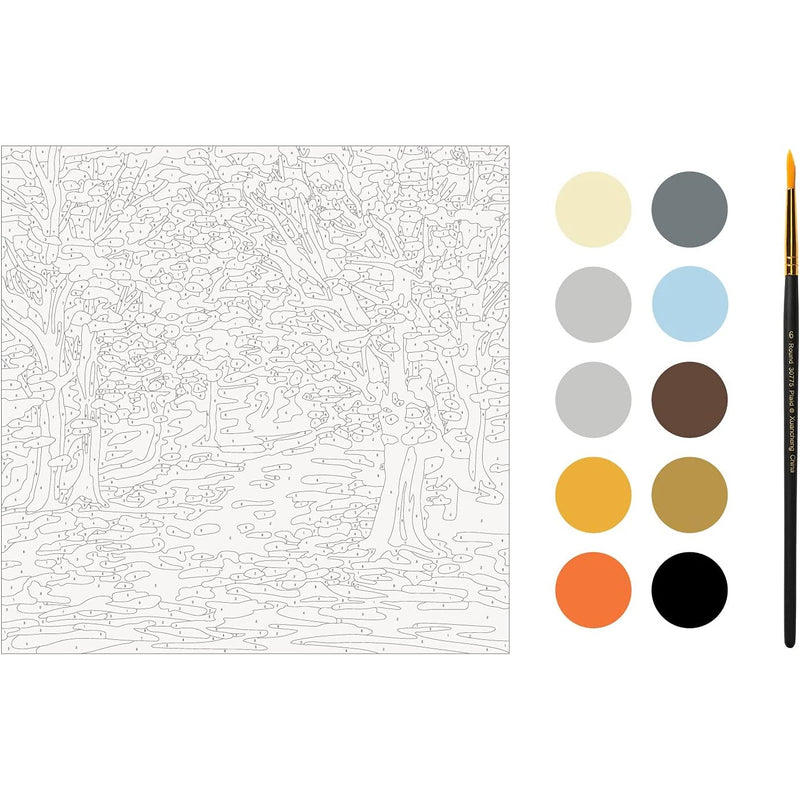 ارسم لون بالارقام على قماش كانفاس مطبوع بلييد ٣٥×٣٥ سم
