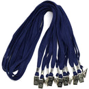 ID Badge Lanyard with Metal Clip - Blue