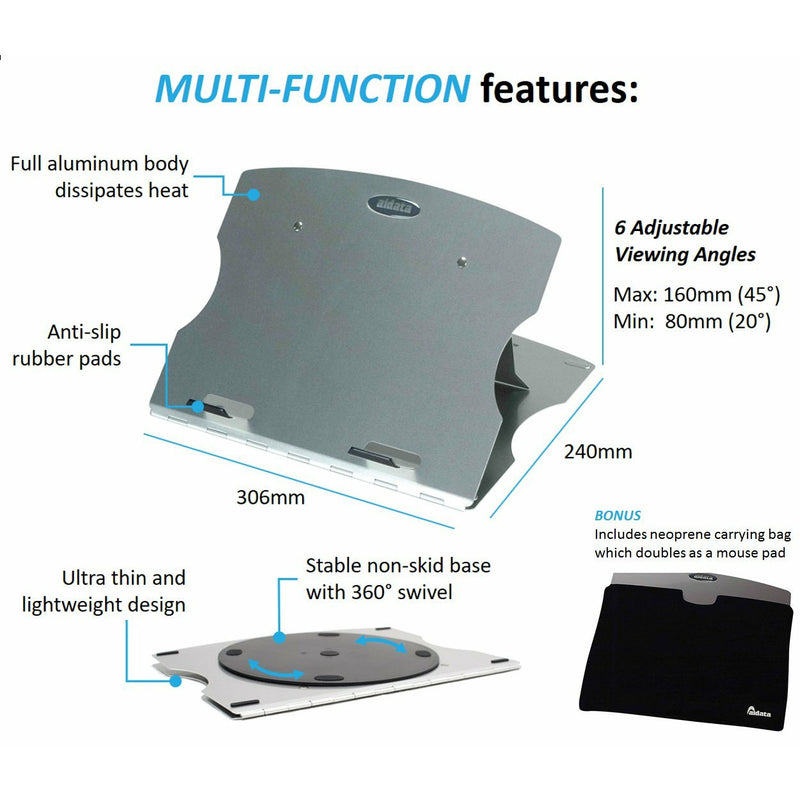 Aidata Ultra-Thin Aluminum Laptop Stand
