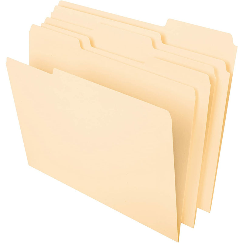 Bassile Extra Insert Manila File Folders 24x30cm A4 - Box of 100